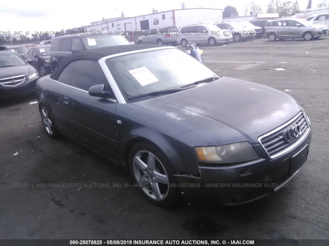 WAUAC48H65K004284 - 2005 AUDI A4 1.8 CABRIOLET GRAY photo 1