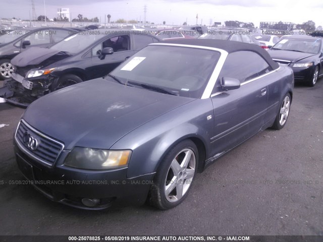 WAUAC48H65K004284 - 2005 AUDI A4 1.8 CABRIOLET GRAY photo 2