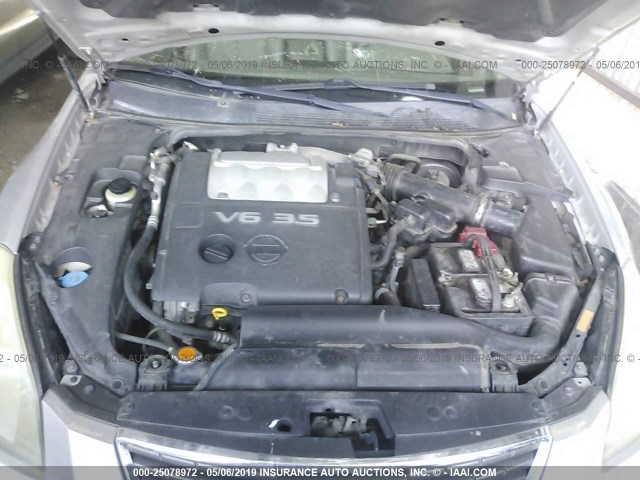 1N4BA41E17C829925 - 2007 NISSAN MAXIMA SE/SL SILVER photo 10