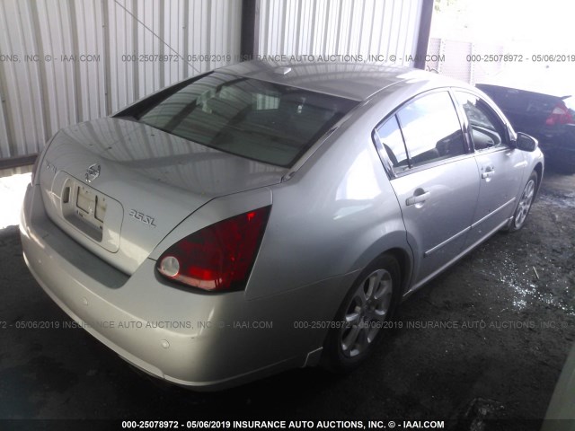 1N4BA41E17C829925 - 2007 NISSAN MAXIMA SE/SL SILVER photo 4