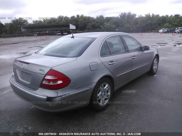 WDBUF65J05A669616 - 2005 MERCEDES-BENZ E 320 SILVER photo 4