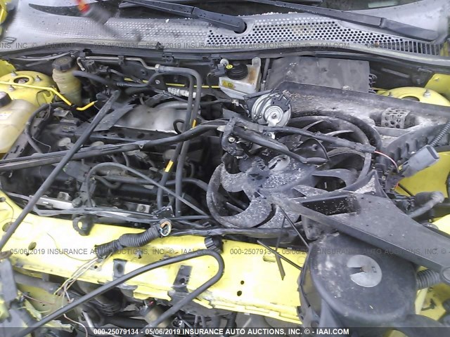 3FAFP31N05R114448 - 2005 FORD FOCUS ZX3 YELLOW photo 10