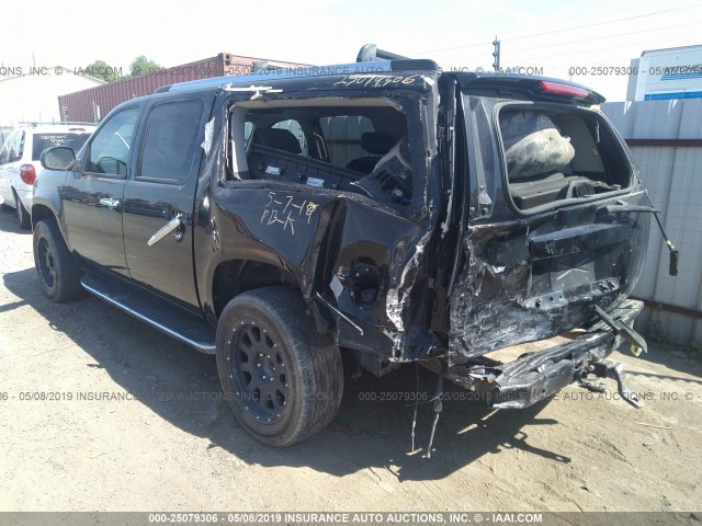 1GKFK66878J186117 - 2008 GMC YUKON XL DENALI BLACK photo 3