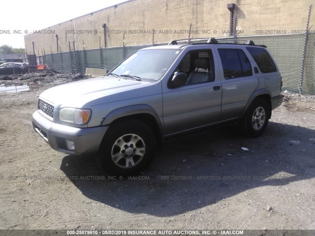 JN8AR07Y4YW422923 - 2000 NISSAN PATHFINDER LE/SE/XE SILVER photo 2