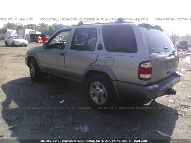 JN8AR07Y4YW422923 - 2000 NISSAN PATHFINDER LE/SE/XE SILVER photo 3