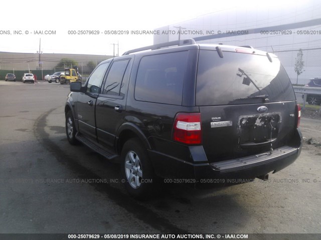 1FMFU16598LA09938 - 2008 FORD EXPEDITION XLT BLACK photo 3