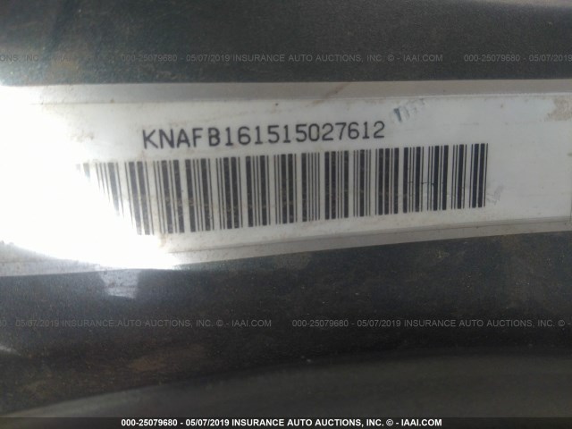 KNAFB161515027612 - 2001 KIA SPECTRA GS/GSX BLUE photo 9