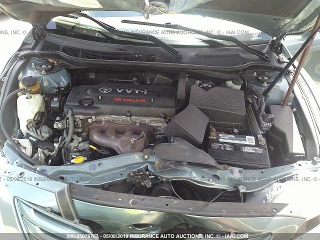 4T1BE46K48U741715 - 2008 TOYOTA CAMRY CE/LE/XLE/SE GREEN photo 10