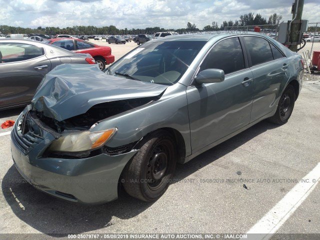 4T1BE46K48U741715 - 2008 TOYOTA CAMRY CE/LE/XLE/SE GREEN photo 2