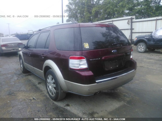 1FMDK07W88GA35387 - 2008 FORD TAURUS X EDDIE BAUER BURGUNDY photo 3