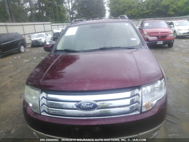 1FMDK07W88GA35387 - 2008 FORD TAURUS X EDDIE BAUER BURGUNDY photo 6