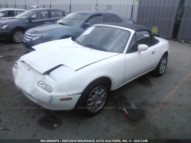 JM1NA3530V0729436 - 1997 MAZDA MX-5 MIATA WHITE photo 2