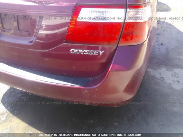 5FNRL38635B413323 - 2005 HONDA ODYSSEY EXL RED photo 6