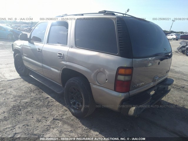 1GKEC13V12R190601 - 2002 GMC YUKON SILVER photo 3