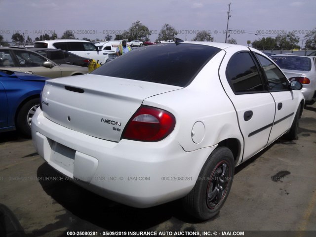 1B3ES26C83D219459 - 2003 DODGE NEON SE WHITE photo 4