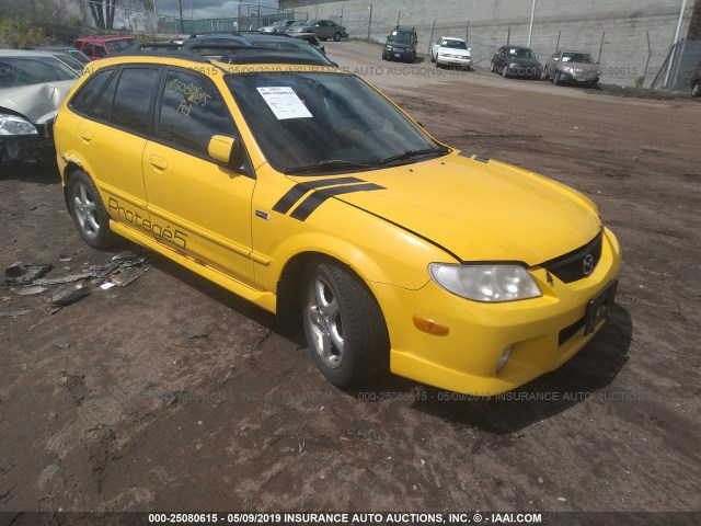 JM1BJ245721509202 - 2002 MAZDA PROTEGE PR5 YELLOW photo 1