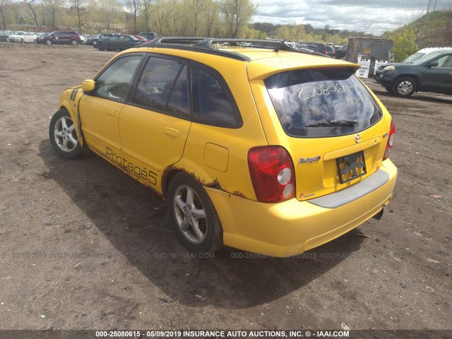 JM1BJ245721509202 - 2002 MAZDA PROTEGE PR5 YELLOW photo 3