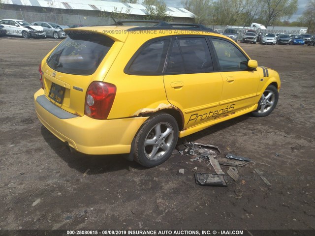 JM1BJ245721509202 - 2002 MAZDA PROTEGE PR5 YELLOW photo 4