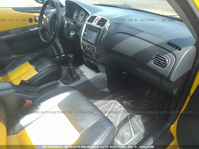 JM1BJ245721509202 - 2002 MAZDA PROTEGE PR5 YELLOW photo 5