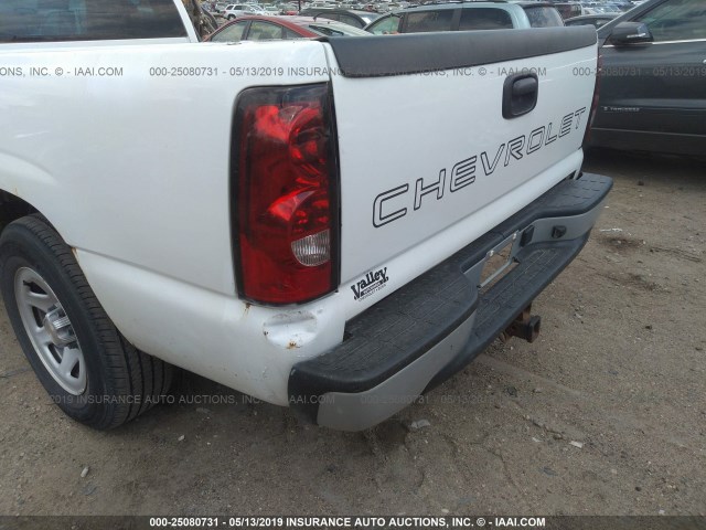 3GCEC14XX6G181574 - 2006 CHEVROLET SILVERADO C1500 WHITE photo 6