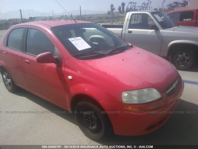 KL1TD52615B386446 - 2005 CHEVROLET AVEO LS RED photo 1