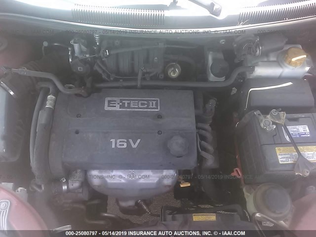 KL1TD52615B386446 - 2005 CHEVROLET AVEO LS RED photo 10