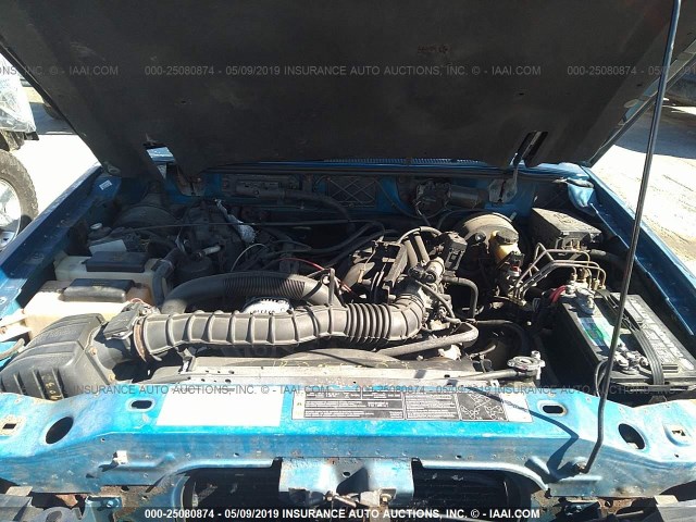 1FTYR11U42TA35898 - 2002 FORD RANGER BLUE photo 10