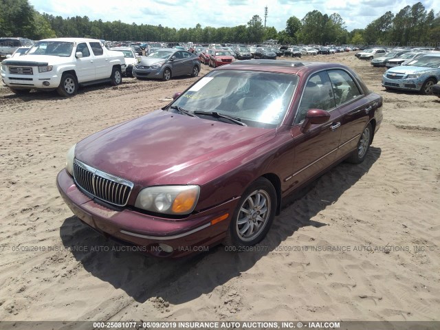 KMHFU45E32A178939 - 2002 HYUNDAI XG 350 MAROON photo 2