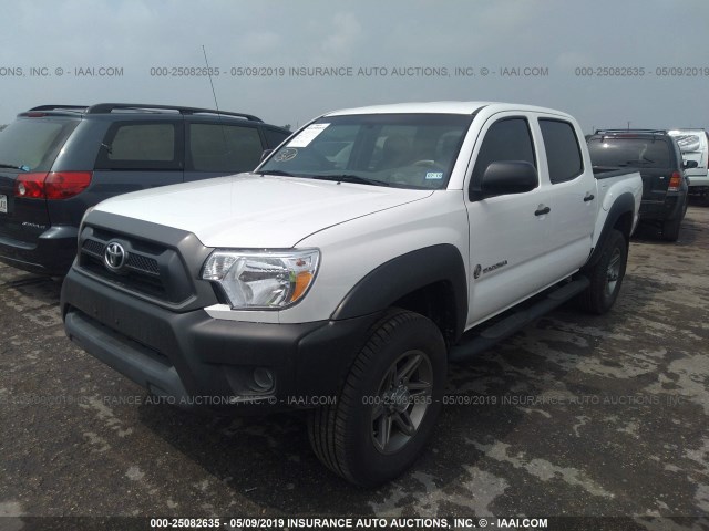 5TFJU4GN9CX027131 - 2012 TOYOTA TACOMA DOUBLE CAB PRERUNNER WHITE photo 2