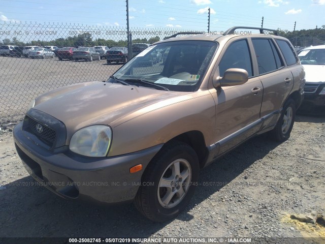 KM8SC73D83U483222 - 2003 HYUNDAI SANTA FE GLS/LX GOLD photo 2