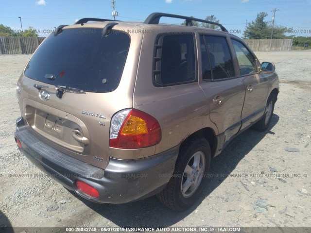 KM8SC73D83U483222 - 2003 HYUNDAI SANTA FE GLS/LX GOLD photo 4