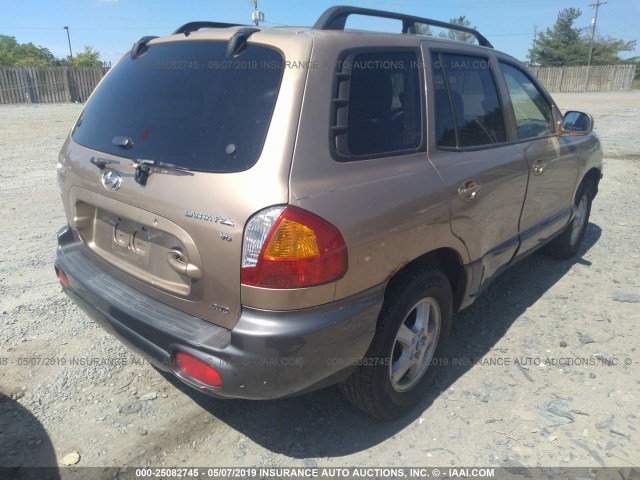 KM8SC73D83U483222 - 2003 HYUNDAI SANTA FE GLS/LX GOLD photo 6