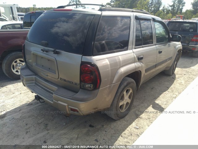 1GNDS13S632157367 - 2003 CHEVROLET TRAILBLAZER  GRAY photo 4