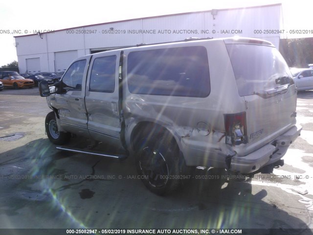 1FMSU43P44EB01592 - 2004 FORD EXCURSION LIMITED GOLD photo 3