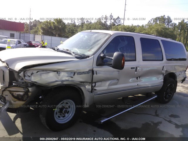 1FMSU43P44EB01592 - 2004 FORD EXCURSION LIMITED GOLD photo 6