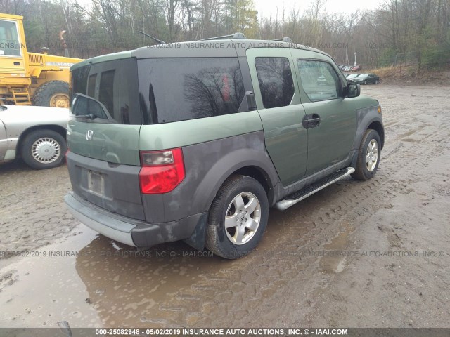 5J6YH28553L017526 - 2003 HONDA ELEMENT GREEN photo 4