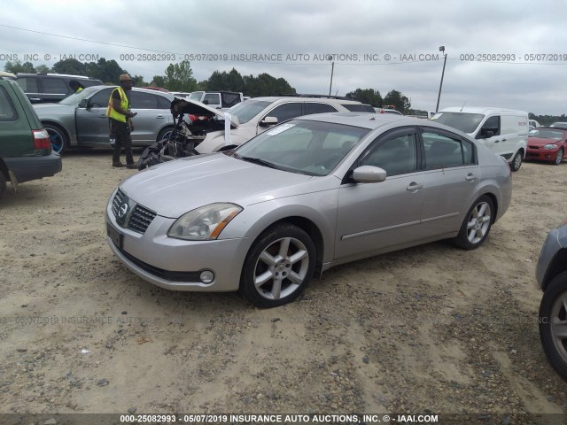 1N4BA41E44C899656 - 2004 NISSAN MAXIMA SE/SL SILVER photo 2