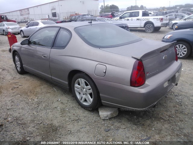 2G1WK151169271670 - 2006 CHEVROLET MONTE CARLO LT GRAY photo 3