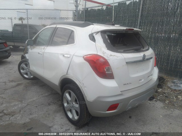 KL4CJESB5FB271231 - 2015 BUICK ENCORE WHITE photo 3