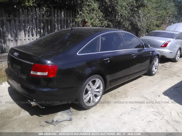 WAUGN74F87N044295 - 2007 AUDI S6 QUATTRO BLACK photo 4