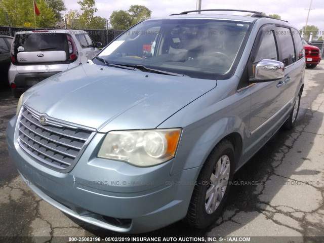 2A4RR8D10AR387391 - 2010 CHRYSLER TOWN & COUNTRY TOURING PLUS Light Blue photo 2