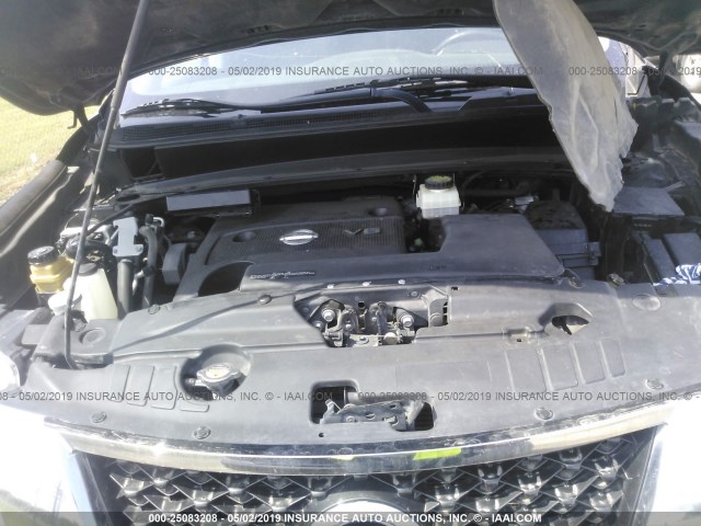 5N1AR2MNXDC635416 - 2013 NISSAN PATHFINDER BLACK photo 10