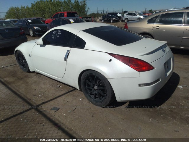 JN1AZ34E23T003845 - 2003 NISSAN 350Z COUPE WHITE photo 3