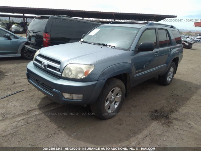 JTEBT14R550055691 - 2005 TOYOTA 4RUNNER SR5/SPORT Light Blue photo 2