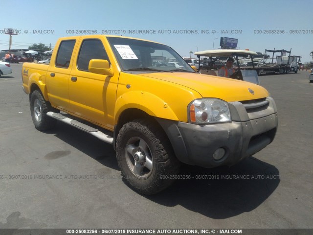 1N6ED27Y11C368847 - 2001 NISSAN FRONTIER CREW CAB XE/CREW CAB SE YELLOW photo 1