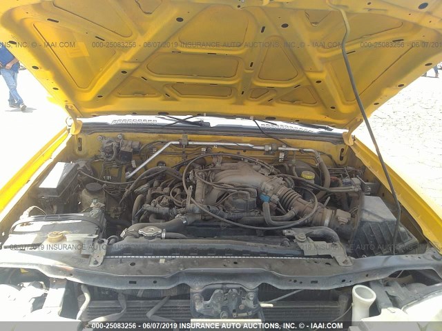 1N6ED27Y11C368847 - 2001 NISSAN FRONTIER CREW CAB XE/CREW CAB SE YELLOW photo 10