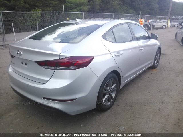 5NPD84LF7JH335357 - 2018 HYUNDAI ELANTRA SEL/VALUE/LIMITED SILVER photo 4