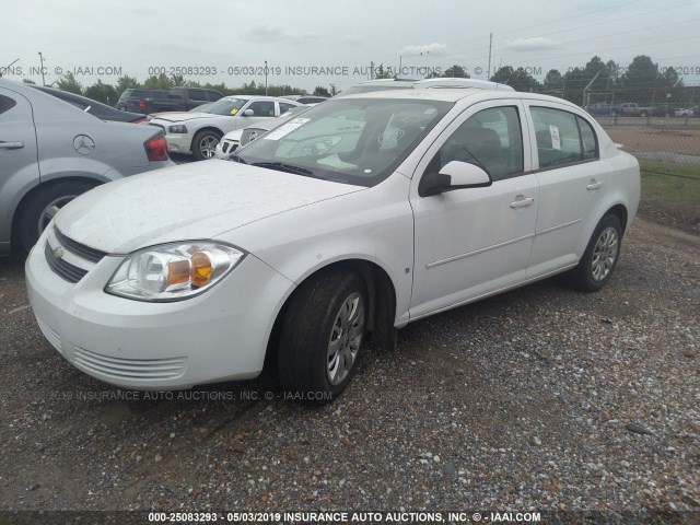 1G1AT58H797114433 - 2009 CHEVROLET COBALT LT WHITE photo 2