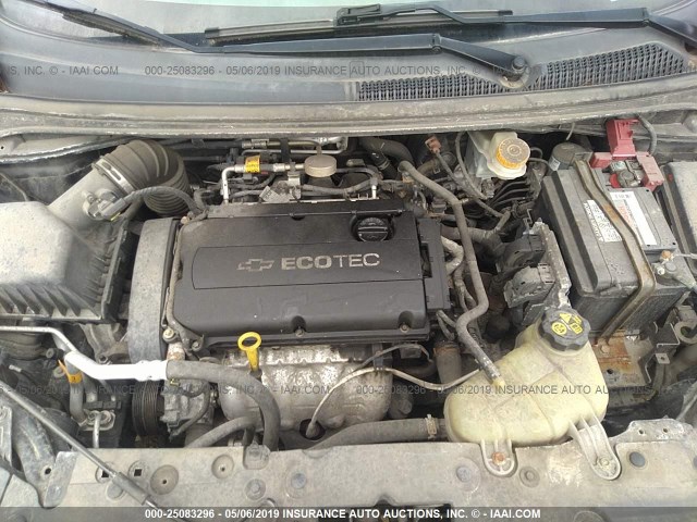 1G1JA5SH9C4163138 - 2012 CHEVROLET SONIC LS BLACK photo 10