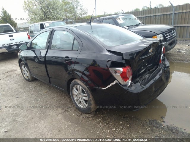 1G1JA5SH9C4163138 - 2012 CHEVROLET SONIC LS BLACK photo 3